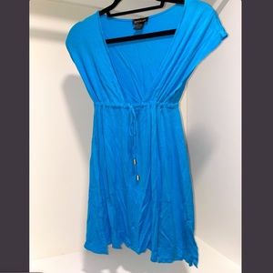 Bright blue dress or swim cover up fits (Small or Medium)